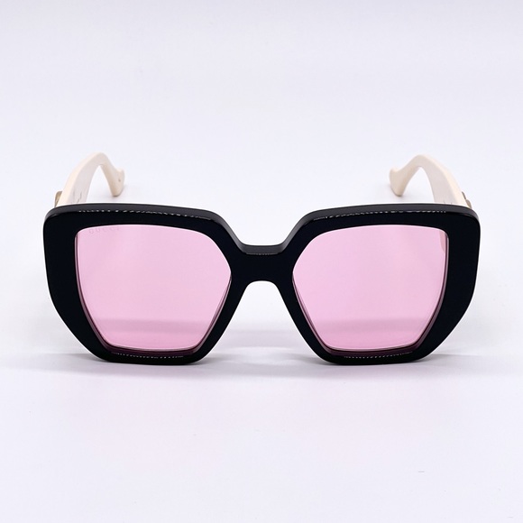 NEW GUCCI GG0956S 002 BLACK PINK WOMEN’S SUNGLASSES GUCCI NEW COLLECTION - Picture 11 of 16